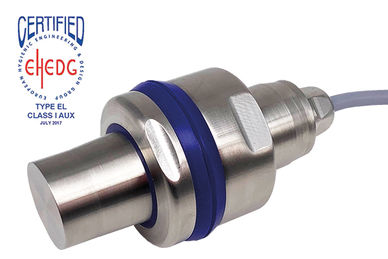 EHEDG certified stainless steel ultrasonic distance sensor up to 1500 mm range incl. mounting bracket