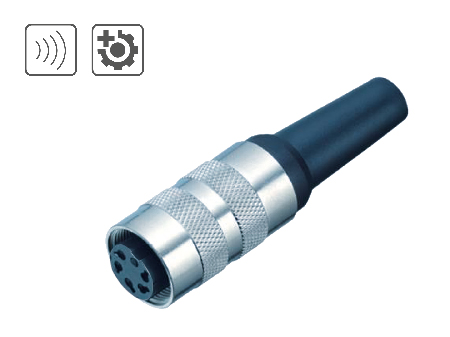 7 Pin M16 female connector, soldering connection
